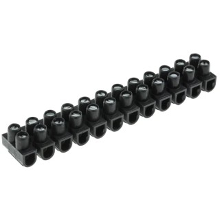 Legrand Terminal Strip 12-Way 2.5mm² Wire 24A Screw Terminal 400V Polypropylene Black 0 342 11