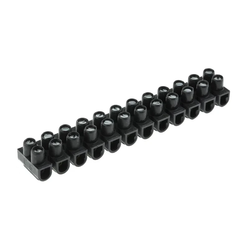 Legrand Terminal Strip 12-Way 2.5mm² Wire 24A Screw Terminal 400V Polypropylene Black 0 342 11