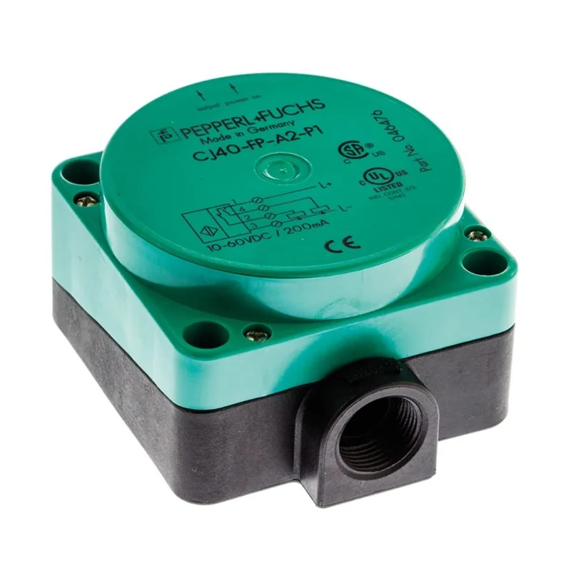 Pepperl + Fuchs Capacitive Proximity Sensor 40 mm, M20 x 1.5 Thread, Block Style, PNP Output, 200mA, 60V dc CJ40-FP-A2-P1