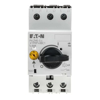Eaton Motor Protection Circuit Breaker PKZM 0 Series Current Rating 250mA, 400mA, 690V AC, 3 Poles, IP20 072732 PKZM0-0,4