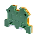 RS PRO 2-Way Top Hat Earth Terminal Block, 4mm² Cable CSA, 11AWG/22AWG Wire Size, Nylon Housing, Screw Termination 815-773