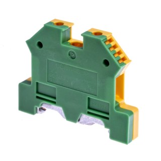 RS PRO 2-Way Top Hat Earth Terminal Block, 4mm² Cable CSA, 11AWG/22AWG Wire Size, Nylon Housing, Screw Termination 815-773