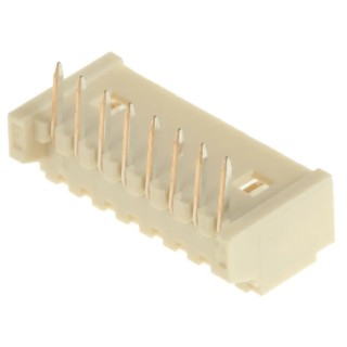 Molex PicoBlade Series Right Angle Through Hole PCB Header, 8 Contacts, 1.25 mm Pitch, 125 V, 1 A Current, Nylon 53048-0810