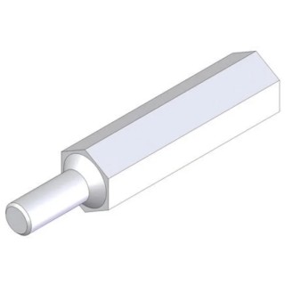 Essentra Standoff M4, 5 mm Length, Brass Material, Nickel Plated Finish, Hex Shape HTSB-M4-05-7-1