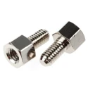 Essentra M4 Standoff, 5 mm Body, Nickel Plated Brass HTSB-M4-05-7-2