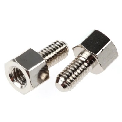 Essentra M4 Standoff, 5 mm Body, Nickel Plated Brass HTSB-M4-05-7-2