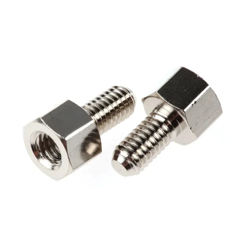 Essentra M4 Standoff, 5 mm Body, Nickel Plated Brass HTSB-M4-05-7-2
