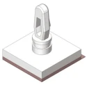Essentra Nylon PCB Support with 12.7 mm Height, 19.8 mm Overall Height, 3.18 mm PCB Hole Diameter LCBSBM-08-01A-RT