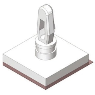 Essentra Nylon PCB Support with 12.7 mm Height, 19.8 mm Overall Height, 3.18 mm PCB Hole Diameter LCBSBM-08-01A-RT