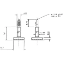Essentra Nylon PCB Support with 12.7 mm Height, 19.8 mm Overall Height, 3.18 mm PCB Hole Diameter LCBSBM-08-01A-RT