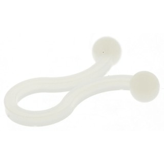 RS PRO Natural Polyamide 66 Twist Lock Cable Clip 7 mm Maximum Bundle Diameter 25 mm Length 2 mm Width 819-832