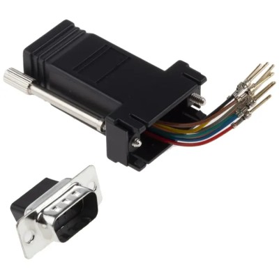 RS PRO D-Sub Adapter 9-Way Male to Female RJ45 Connector Through Hole Mount 15mm Length RJ45