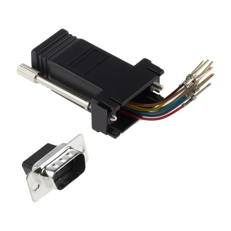 RS PRO D-Sub Adapter 9-Way Male to Female RJ45 Connector Through Hole Mount 15mm Length RJ45