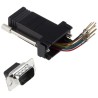 RS PRO D-Sub Adapter 9-Way Male to Female RJ45 Connector Through Hole Mount 15mm Length RJ45