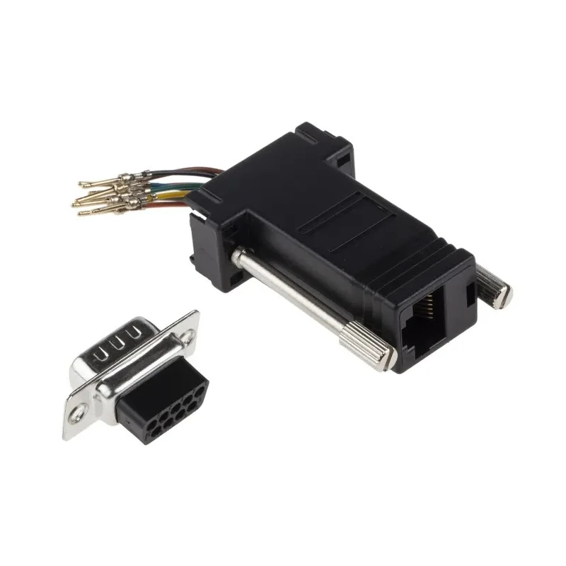 RS PRO D-Sub Adapter 9-Way Male to Female RJ45 Connector Through Hole Mount 15mm Length RJ45