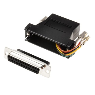 RS PRO D-Sub Adapter 25-Way D-Sub to Female Female RJ11 6-Position 15mm Length 818-687