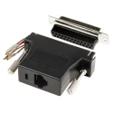 RS PRO D-Sub Adapter 25-Way D-Sub to Female Female RJ11 6-Position 15mm Length 818-687