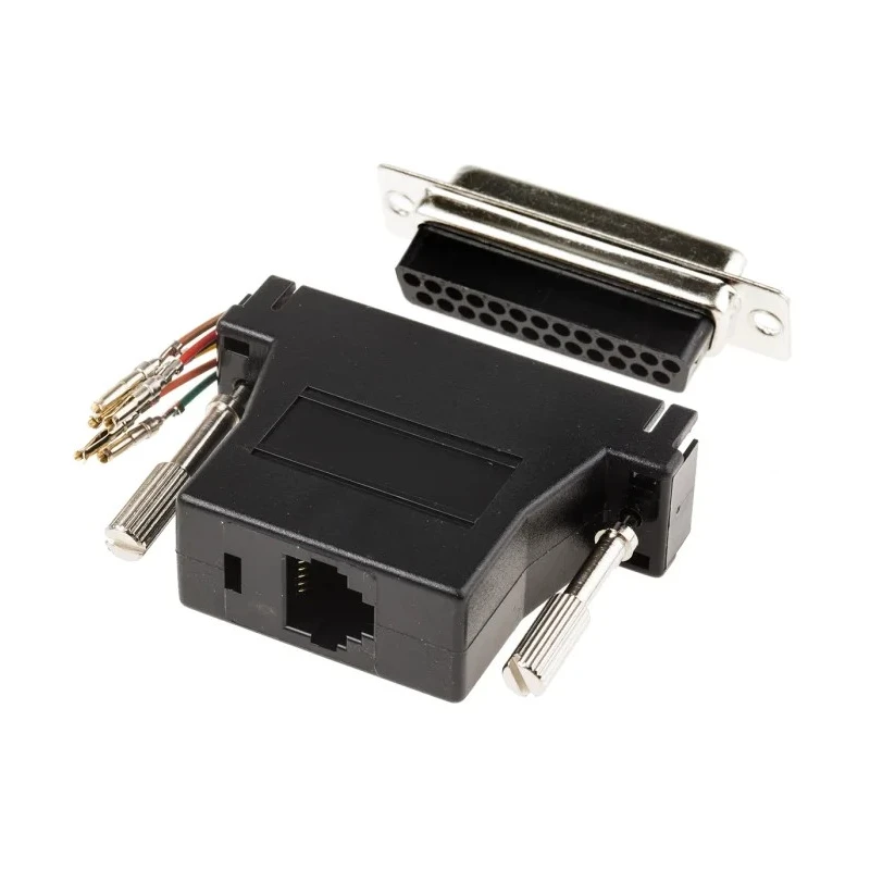 RS PRO D-Sub Adapter 25-Way D-Sub to Female Female RJ11 6-Position 15mm Length 818-687
