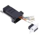 RS PRO D-Sub Adapter 9-Way Female to Female and RJ45 Female Connector 818-700