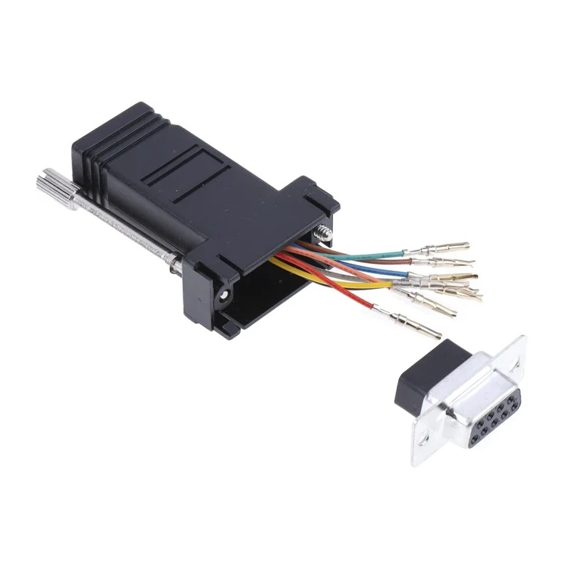 RS PRO D-Sub Adapter 9-Way Female to Female and RJ45 Female Connector 818-700