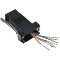 RS PRO D-Sub Adapter 9-Way Female to Female and RJ45 Female Connector 818-700