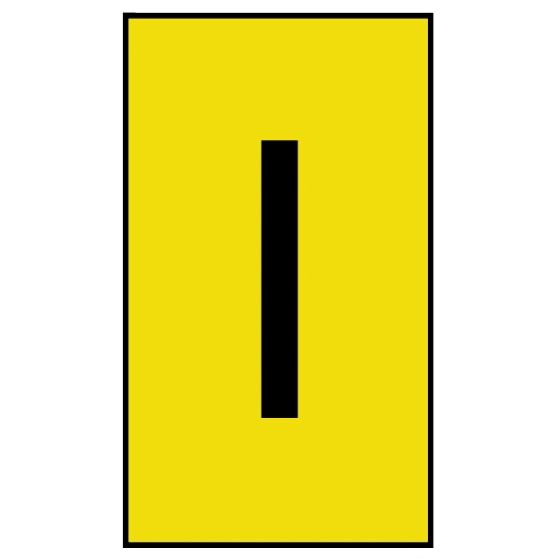 HellermannTyton Ovalgrip Slide-On Pre-Printed Cable Marker Black Legend "I" for 1.7mm to 3.6mm Cable Diameter 901-10153