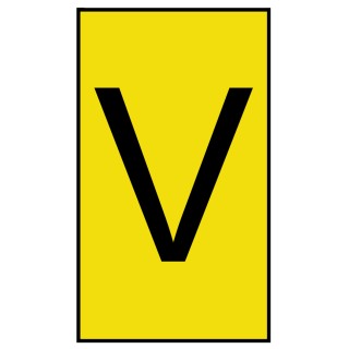 HellermannTyton Ovalgrip Slide-On Cable Marker Pre-Printed "V", 3.6 mm Maximum Cable Diameter, 1.7 mm Minimum 901-10166