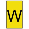 HellermannTyton Ovalgrip Slide-On Cable Marker, Pre-Printed "W", Yellow Marker Colour, Black Legend, 1.7mm to 901-10167
