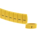 HellermannTyton HO85 Slide-On Cable Marker, Black Pre-Printed "-" Legend, Yellow Polyolefin, 6 mm Maximum Cable 901-10181