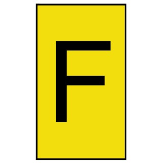 HellermannTyton Ovalgrip Slide-On Cable Marker Black, Pre-printed "F", For 2.5-6 mm Cable, Polyolefin, Flame 901-10188