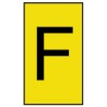 HellermannTyton Ovalgrip Slide-On Cable Marker Black, Pre-printed "F", For 2.5-6 mm Cable, Polyolefin, Flame 901-10188