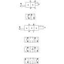 Bosch Rexroth Directional Control Valve 3 Positions Mechanical Manual Operation 4 Ports Nitrile Rubber R900467936