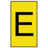 HellermannTyton Ovalgrip Slide-On Cable Marker, Pre-Printed "E", Yellow Polyolefin, Fits 2.5 mm to 6 mm Cable, 901-10187