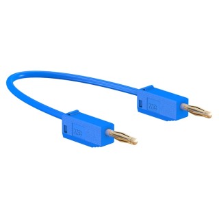 Staubli Connector Test Lead 10A, 30 V AC, 60 V DC, Blue, 500 mm Lead Length 28.0039-050-23