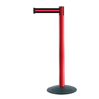 Tensator Plastic Safety Barrier, 2.3 m Tape Length, 50 mm Tape Width, Black and Red, United Kingdom 875T-21-S2