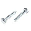 RS PRO Hex Coach Screw Steel Bright Zinc M12 x 30 mm Thread Length 12 mm 824-856