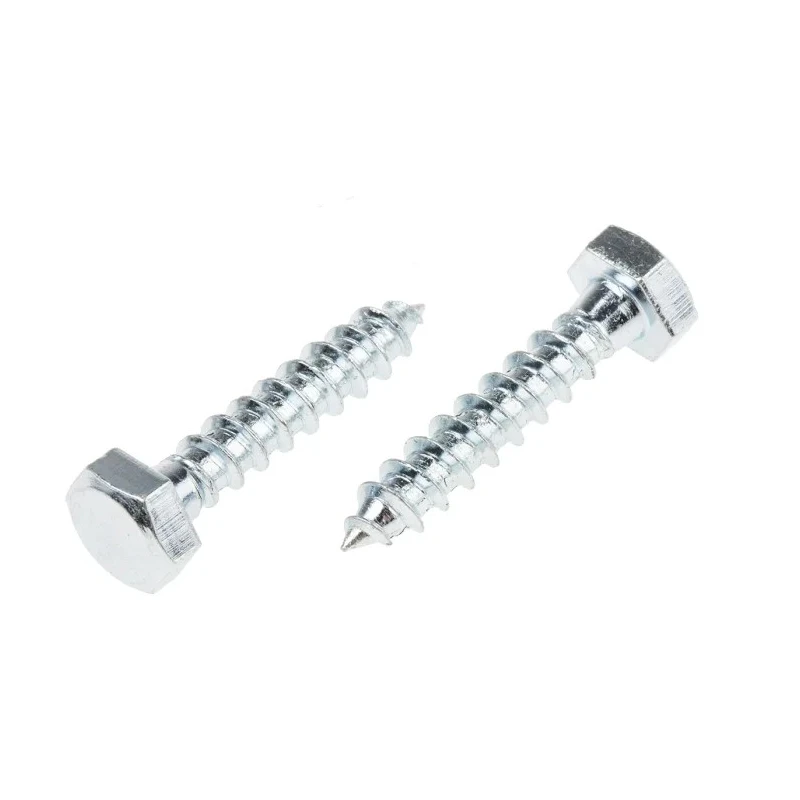 RS PRO Hex Coach Screw Steel Bright Zinc M12 x 30 mm Thread Length 12 mm 824-856