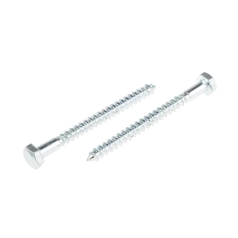 RS PRO Hex Coach Screw Steel Bright Zinc M12 x 70 mm x 12 mm 824-935