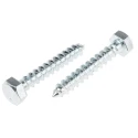RS PRO Hex Coach Screw Steel Bright Zinc M12 x 120 mm x 12 mm 824-963