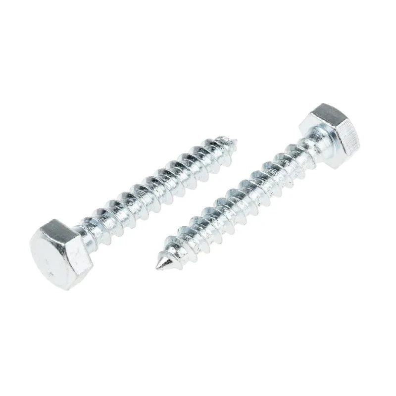 RS PRO Hex Coach Screw Steel Bright Zinc M12 x 120 mm x 12 mm 824-963