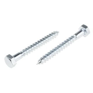 RS PRO Hex Coach Screw Steel Bright Zinc M8 x 70 mm x 12 mm 825-001
