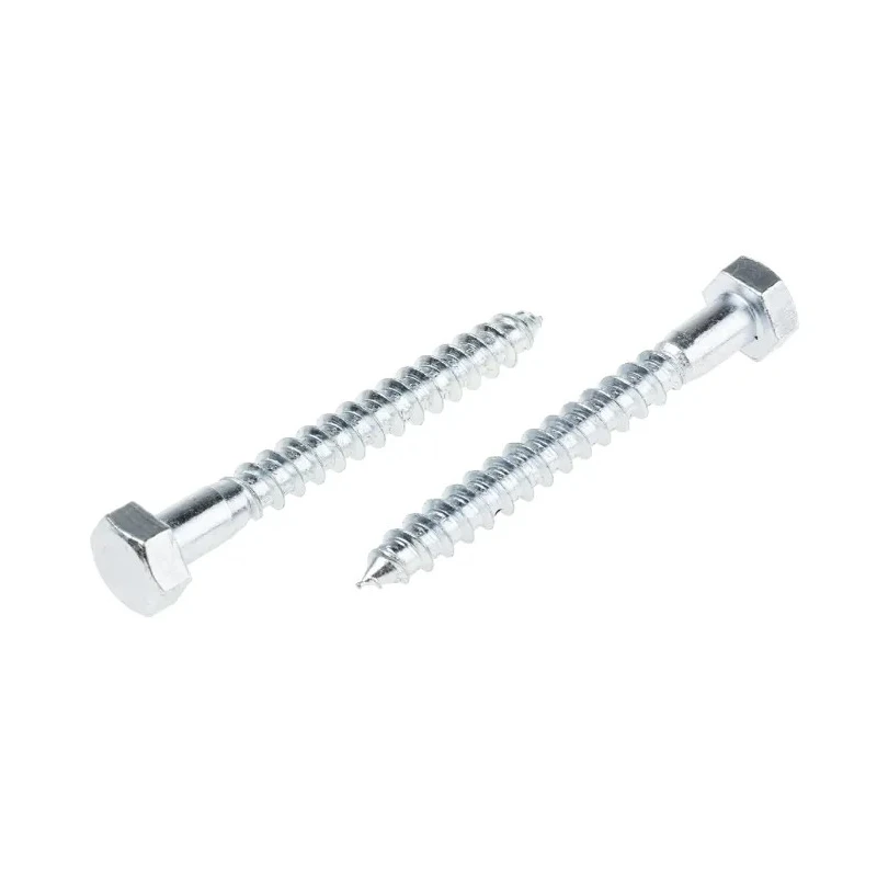 RS PRO Hex Coach Screw Steel Bright Zinc M8 x 70 mm x 12 mm 825-001