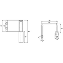 Steinbach & Vollman Steel Concealed Hinge with Fixed Pin 80mm x 55mm x 4mm 825-871