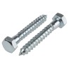 RS PRO Hex Coach Screw Steel Bright Zinc M12 x 120 mm x 12 mm 825-168