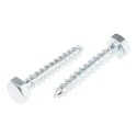 RS PRO Hex Coach Screw Steel Bright Zinc M12 x 60 mm Thread 12 mm DIN 571 825-051