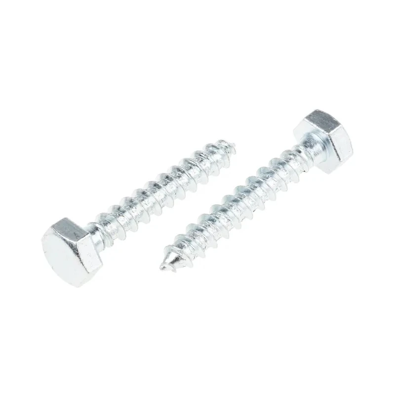 RS PRO Hex Coach Screw Steel Bright Zinc M12 x 60 mm Thread 12 mm DIN 571 825-051