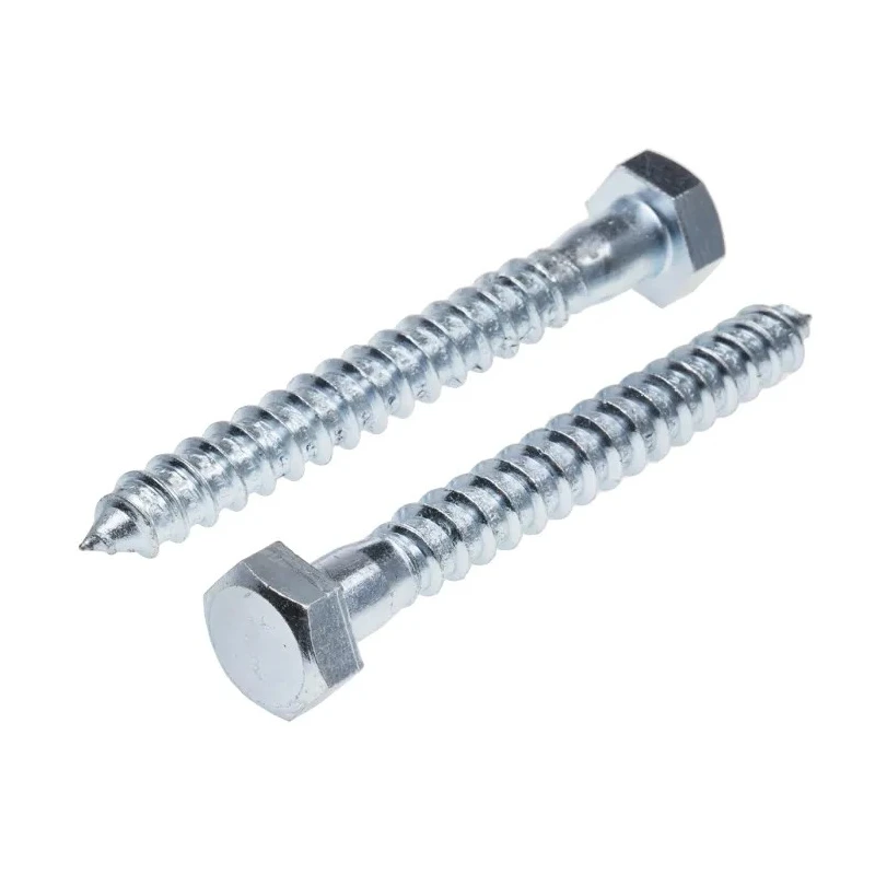RS PRO Hex Coach Screw Steel Bright Zinc M12 Thread 12 mm x 120 mm Length 825-203