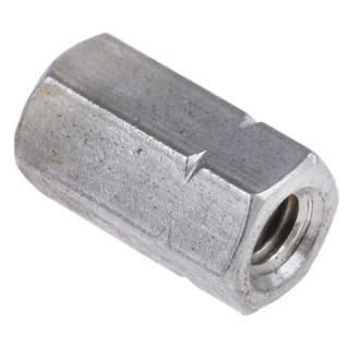 RS PRO 18 mm Plain Stainless Steel Coupling Nut M6 825-269