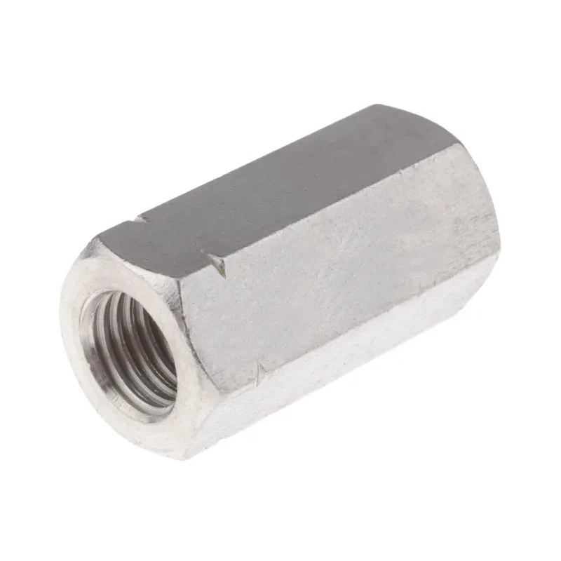 RS PRO 48 mm Plain Stainless Steel Coupling Nut M16 825-304