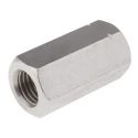 RS PRO 48 mm Plain Stainless Steel Coupling Nut M16 825-304